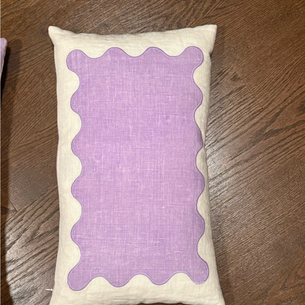 Jonathan Adler Purple Ripple pillows set of 2